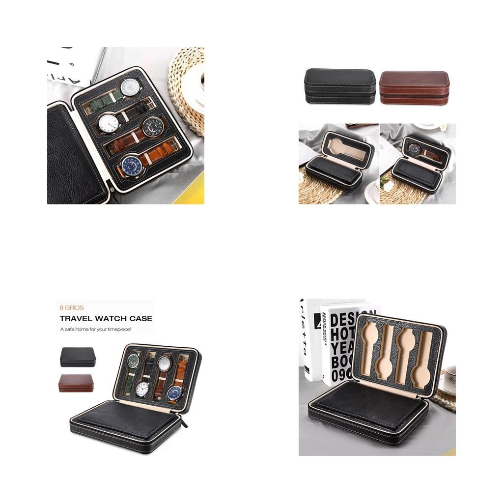 Slot Travel 48 Watch Box Superior Pu Leather Storage Case Display Hot Organizer