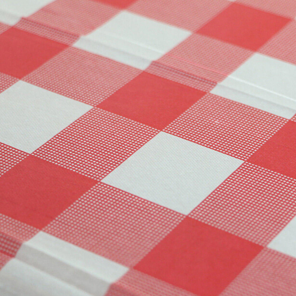 Red Gingham Plastic Disposable Wipe Check Tablecloth Party Outdoor Picnic Bbq