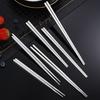 5 Pairs Stainless Steel Chopsticks High Hardness Reusable Anti-Slip Lightweight Metal