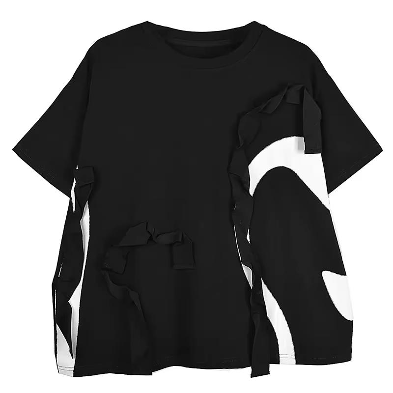 Xitao Футболка с принтом в стиле пэчворк контрастного цвета ZY8919