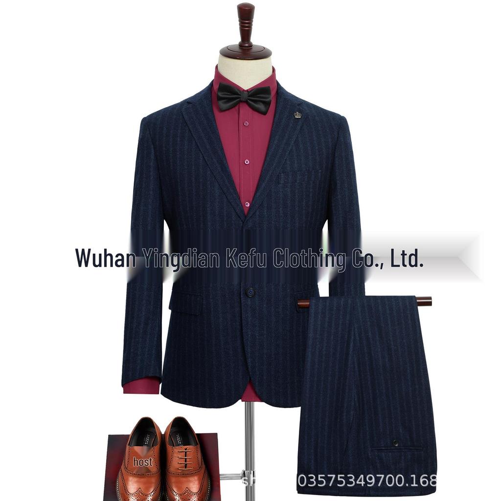 Мужской клетчатый костюм большого размера для свадеб и повседневных мероприятий