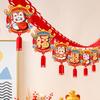 Cartoon 2025 Snake Year Pulling Flag Traditional Snake Year Banner Pendant  Holiday Festival Decor