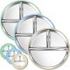 Stainless Steel Divided Toddler Baby Plates Non-Slip Toddler Bowls Kids Plate with Suction