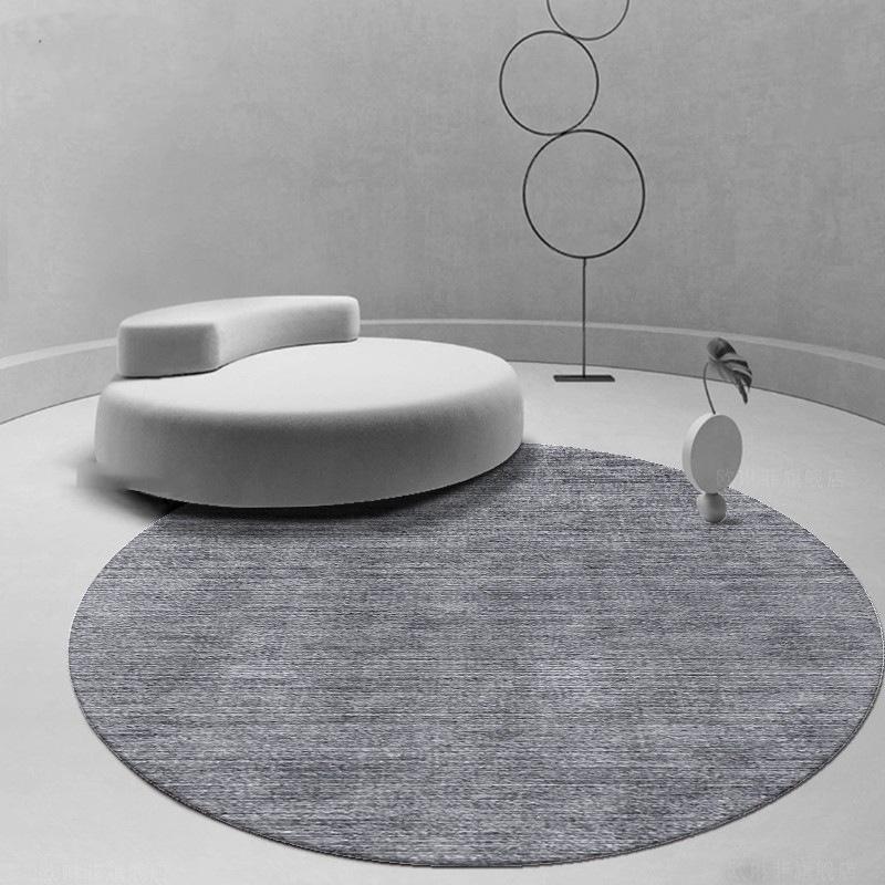 Simple Round Carpet Crystal Velvet Living Room Sofa Coffee Table Blanket Home Office Chair WearResistant And Easy To Take Care Of Foot Pad