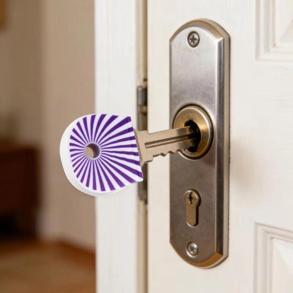 6Pcs Silicone Key Identifier Flower Pattern Key Protector Reusable Silicone Key Cover  Office
