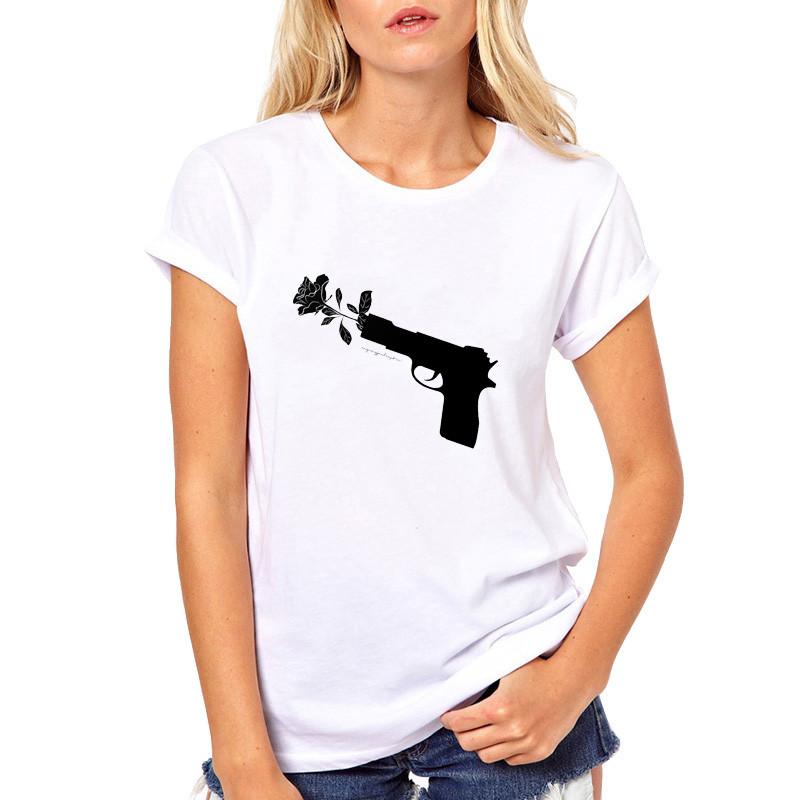 Винтажные футболки женские 2021 Guns n Roses Rock Roll футболки женские футболки GNR Белая футболка с рисунком хип-хоп Femme Топы футболки