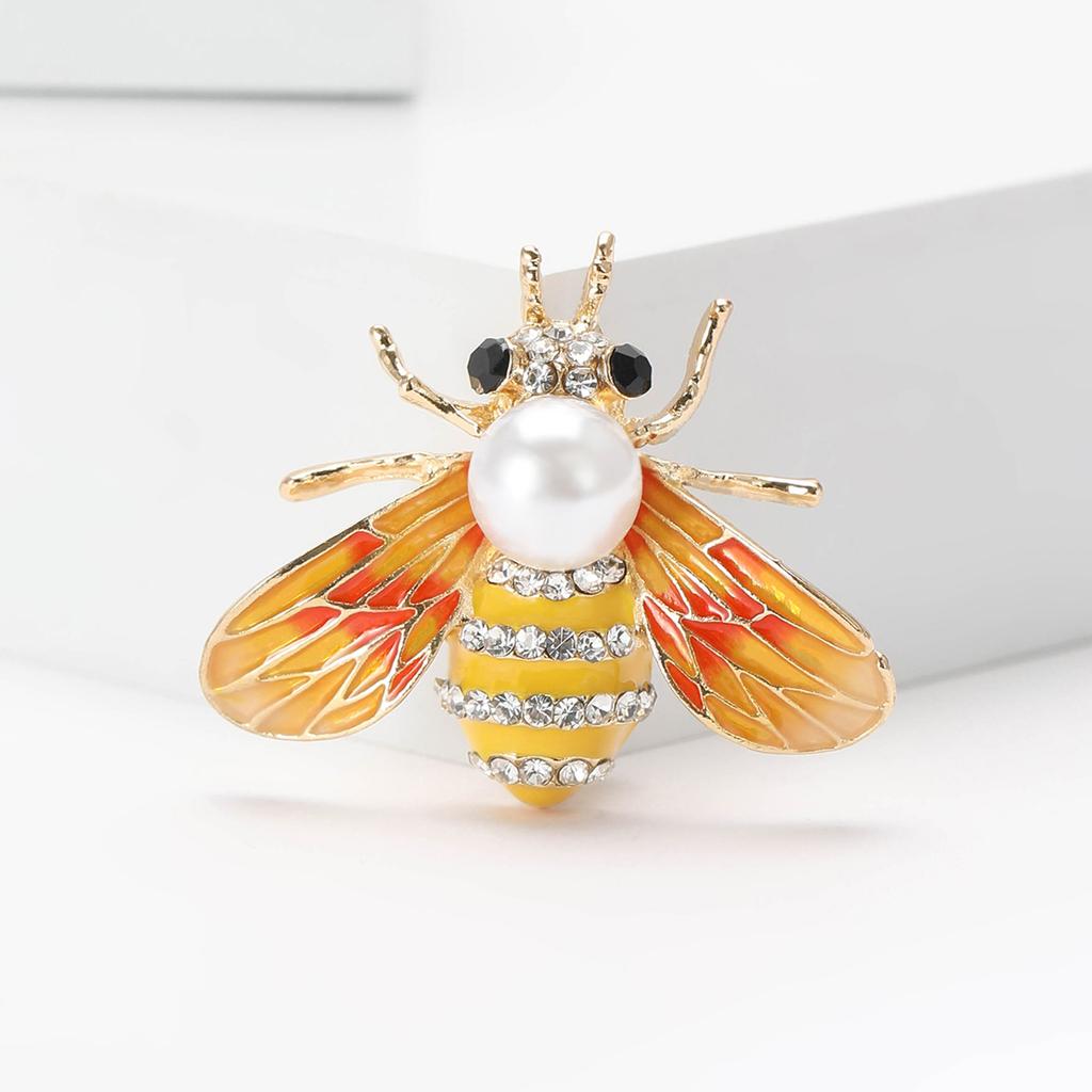 Универсальная милая брошь в виде пчелы из сплава с эмалью, простая модная мужская и женская рубашка, костюм, корсаж, ювелирное украшение, булавка