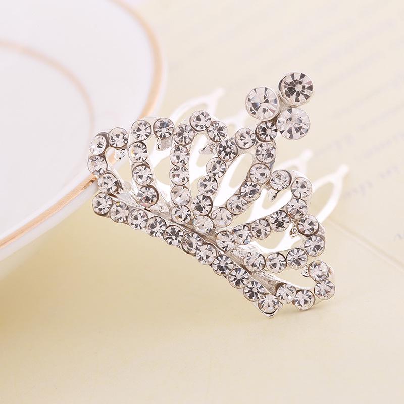 Kids' Rhinestone Crown Comb - Cute Princess Tiara Hair Accessory for Birthdays