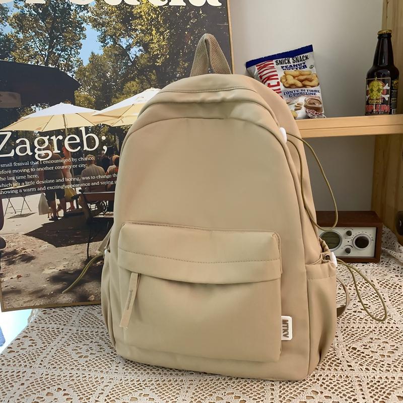 Сплошной цвет рюкзак женский кампус младших классов средней школы школьный ранец