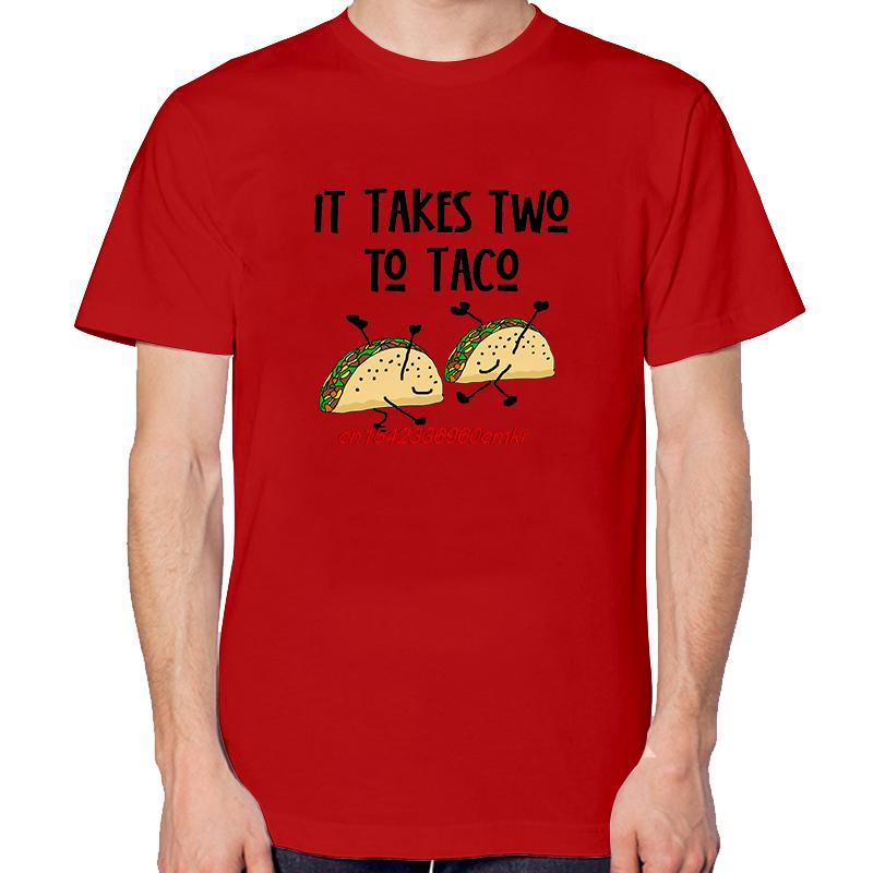 Funny It Takes Two To Taco Dancing Tacos Fashion Shirts Graphic Tee New In Tops And Tshirts Short Sleeve Tee Cotton Tshirt
