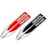 2-piece Set X 3D Metal Turbine Logo Car Side Mudguard Blade Logo Badge Sticker Suitable for Volkswagen Golf Honda Toyota Fu