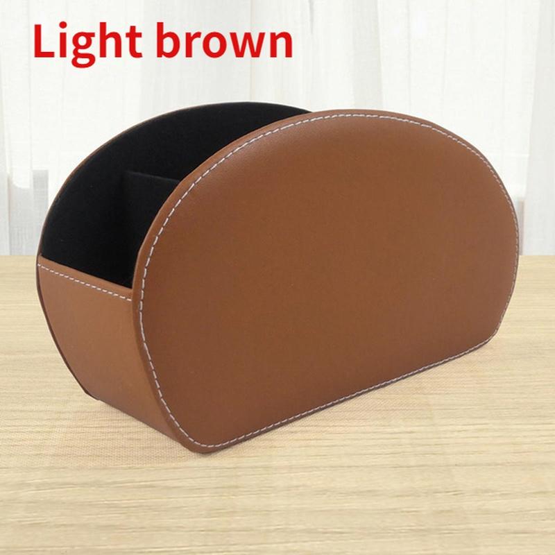 Держатель для хранения пульта дистанционного управления, органайзер, кожаный пульт дистанционного управления, кисть для макияжа, домашний стол