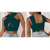 Women's Crisscross Cut Out Vest  Wrap  Solid Cami Tank Tops