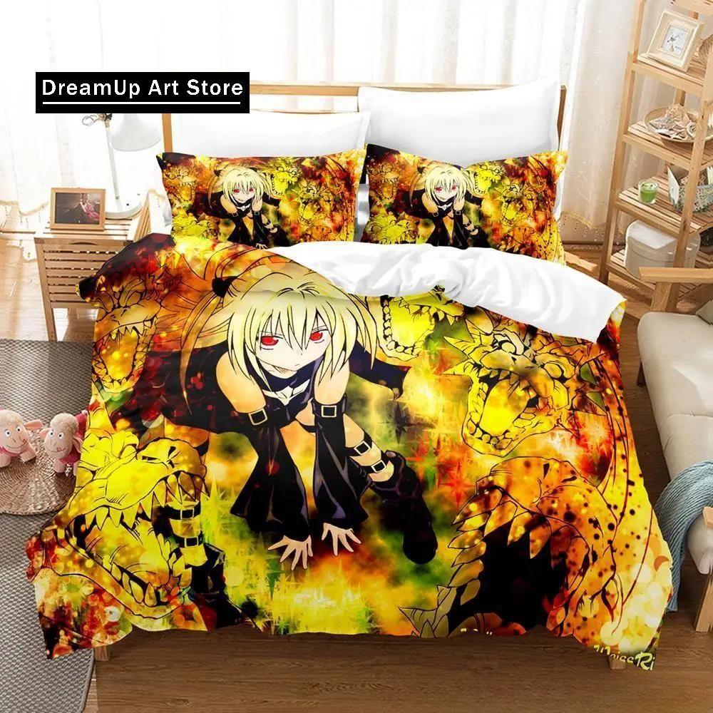 Аниме Yami To LOVE Ru Постельный набор Пододеяльник Комплект постельного белья Покрывало Наволочка Одеяло Кинг Размер Королева Размер Мальчики Взрослый Домашний текстиль
