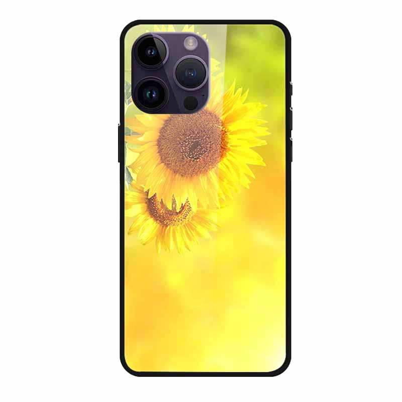 Закаленное Стекло Чехол Для iphone 15 Pro Max Чехол Жесткое Стекло Задняя Крышка Мягкий ТПУ Бампер Для iphone 16 Pro Max Чехол для Телефона 16Pro Max