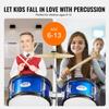 Kids Drum Set 5-Piece 16 in Beginner Children Drum Set with Throne Blue