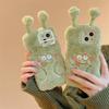 Чехол-монстр с длинными ушами для Apple 14 Promax Green с защитой от падений для осенних и зимних моделей.