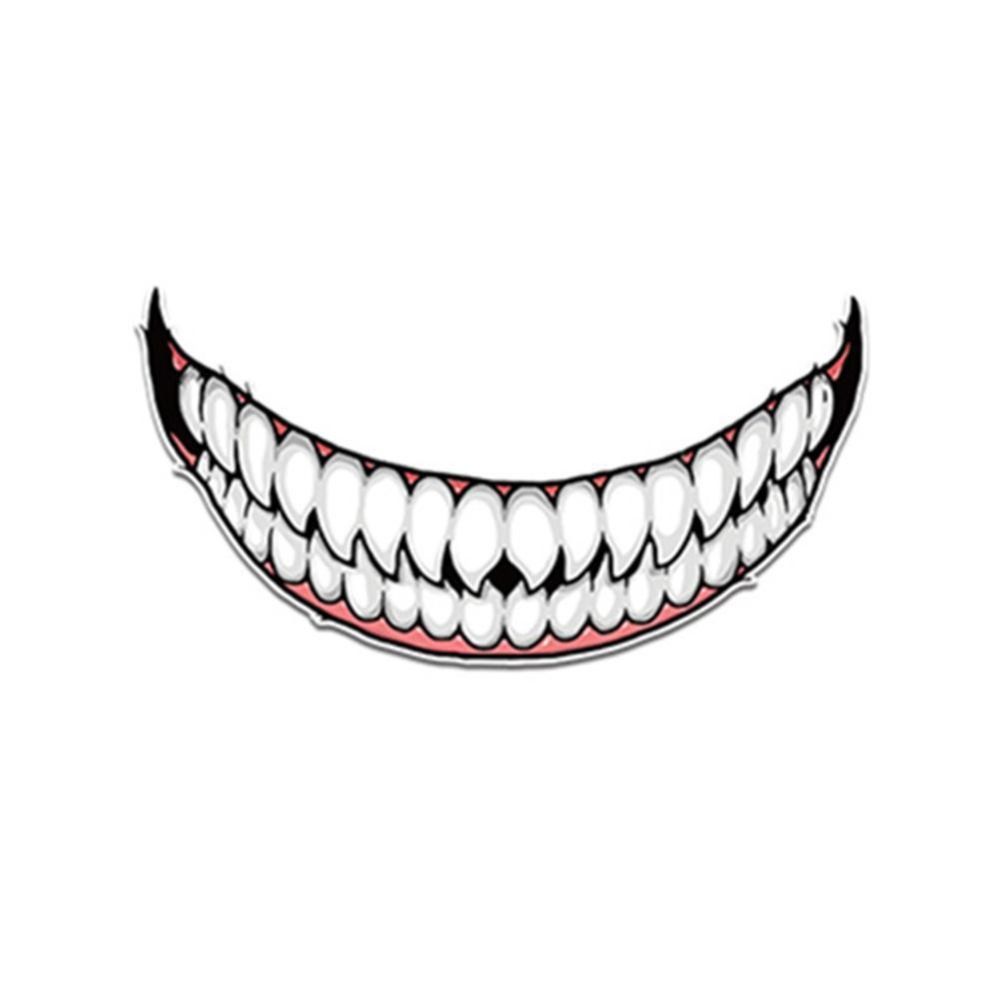 Car Decor Waterproof Evil Tooth Car Stickers Motorcycle Helmet Sticker Car Decals Scratch Sticker