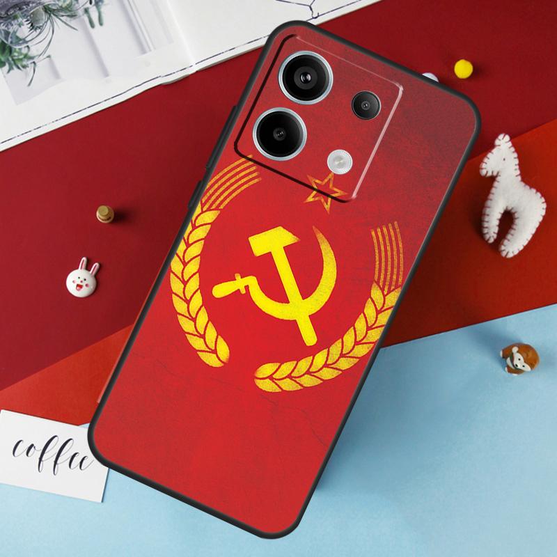 Чехол с флагом СССР для Xiaomi Redmi 13C 12C 10C 9C 10A Redmi Note 11 9 10 12 13 Pro 9S 10S 11S 12S