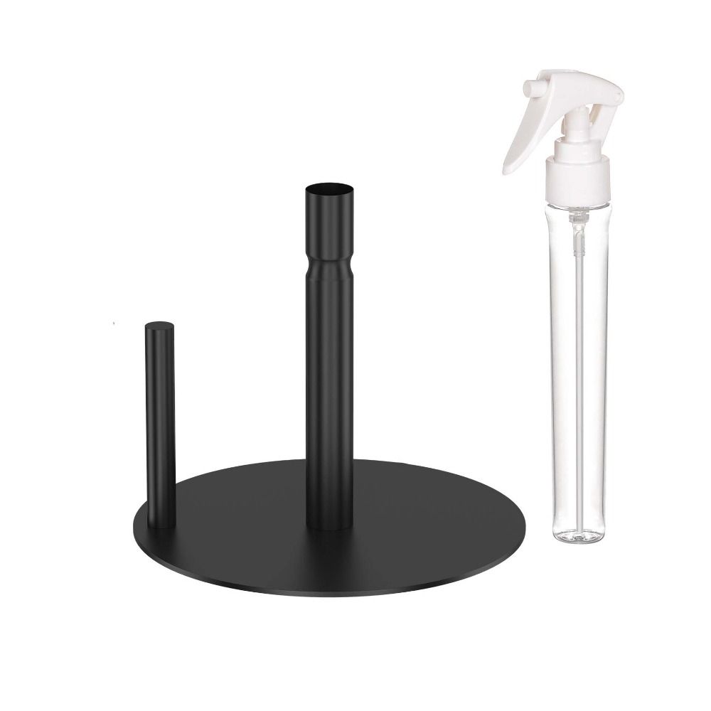 Large Capacity Paper Towel Holder with Spray Bottle Paper Towel Stand Holder  Desktop