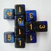 10 шт./набор 16 мм 6-гранные двухцветные цифровые игральные кости звездное небо квадратные акриловые игральные кости Ктулху для настольной игры Dnd COC TRPG набор игральных костей DND