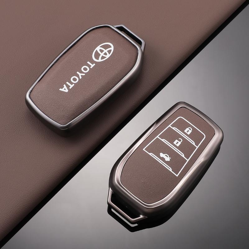 Кожаный чехол-брелок для автомобильного ключа для Toyota RAV4 Crown Hilux Fortuner Yaris Prius Corolla Camry Land Cruiser Avensis Verso Prado C
