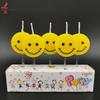 Korean Ins Birthday Candle Yellow Smiling Face Candle Cartoon Cute Creative Smile Party Cake Layout Candle