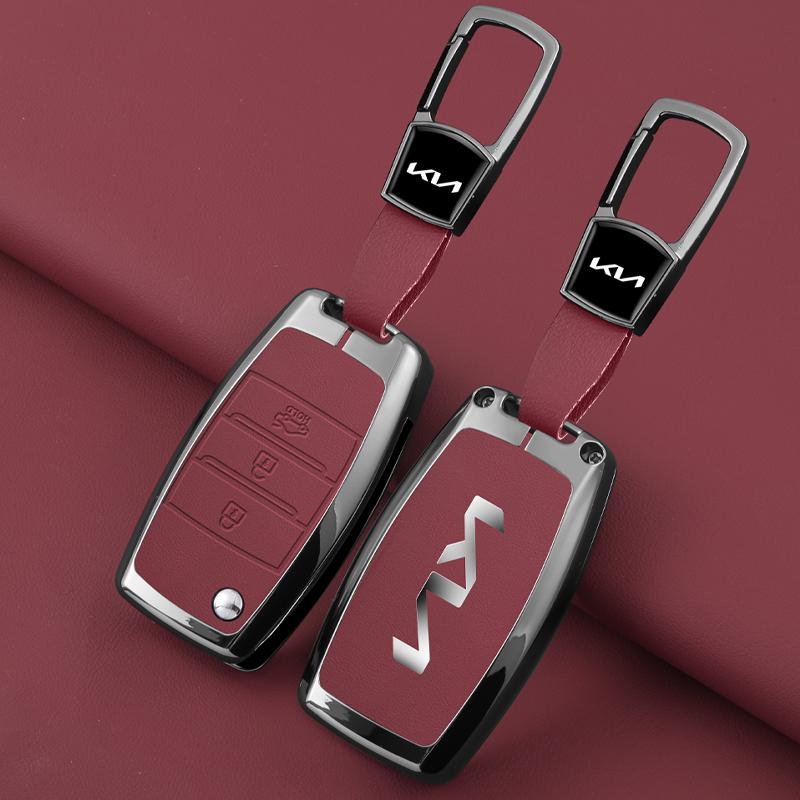 AABJJ1 Zinc Alloy Car Key Case Full Cover Shell Holder For Kia Forte Rio 3 K2 K3 K5 Sportage Optima Opirus Borrego MOHAVE SORENTO SOUL