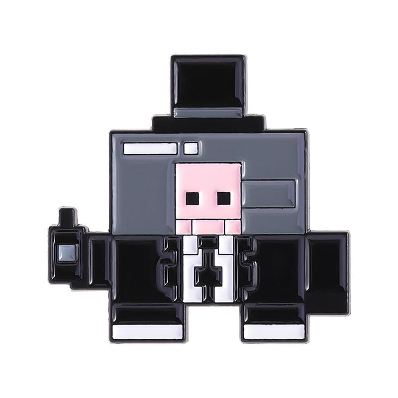 Jumping Game Enamel Pins Custom I'M FINE Brooches Lapel Badges Clothes Funny Jewelry Gift for Kids Friends