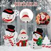 Snowman Christmas Decorations Indoor, Cute Snowman Winter Tiered Tray Decor Set Of 3, Wooden Snowman Xmas Table Decoration For Party Home Shelf Door