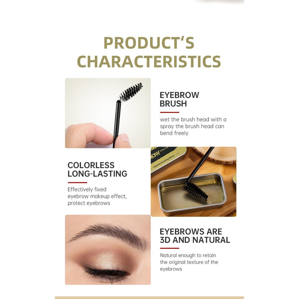 Крем для укладки бровей Wild Eyebrow, бесцветное мыло для бровей