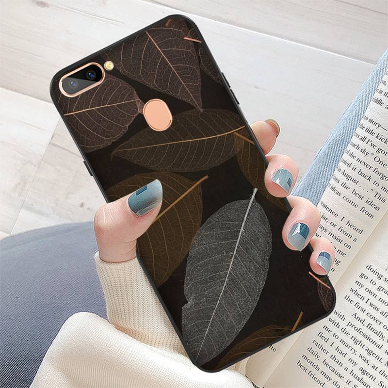 Vintage Leaves Pattern Phone Case for Redmi 8 9 9A for Samsung J5 J6 Note9 for Huawei NOVA3E Mate20lite Cover
