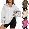 Autumn and Winter Women's Sweatshirt Half Zipper Long Sleeve Sportswear Fashion Pullover Fleece Hoodie