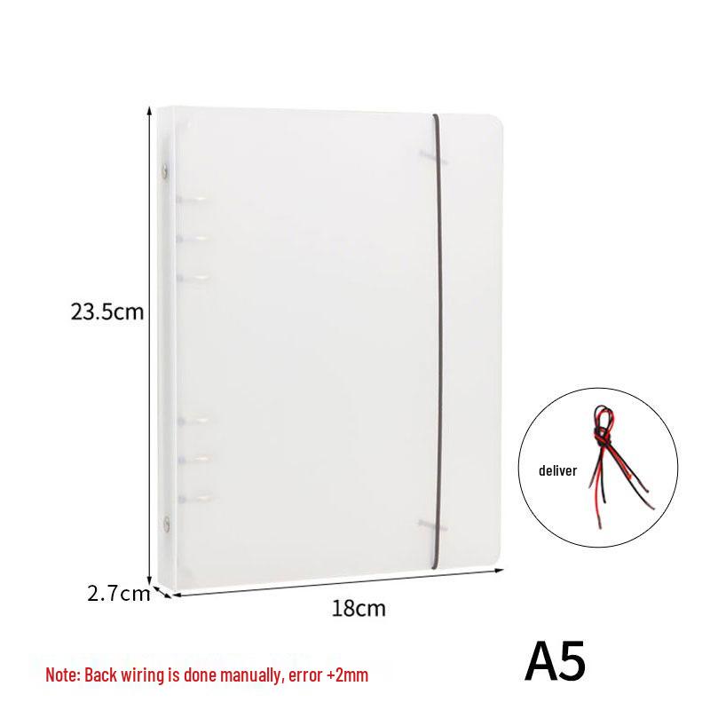 Loose-Leaf Ring Binder Notebook Cover, A4/B5/A5/A6, 4/6/9 Hole Portfolio File Folder