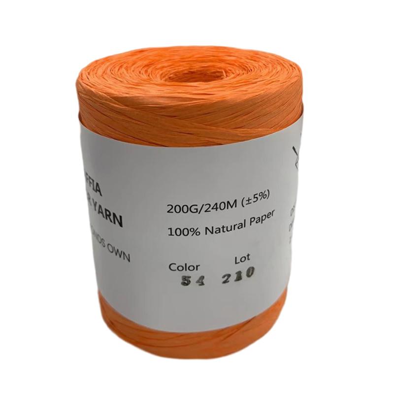 240M Summer 100% RAFFIA Natural Fiber Paper Knitting Yarn Braided Cord Supplies Paper Rope DIY