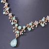 Flower Bridal Jewelry Set Vintage Necklace Earrings Set Exquisite Flower Choker Necklace Set  Women