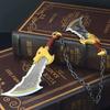 15 см Игра Бог Войны Металлическая Модель Оружия Рагнарёк Оружие Кратоса Клинки Хаоса Рунический Двулезвийный Меч Самурай Подарки Игрушки Мальчики