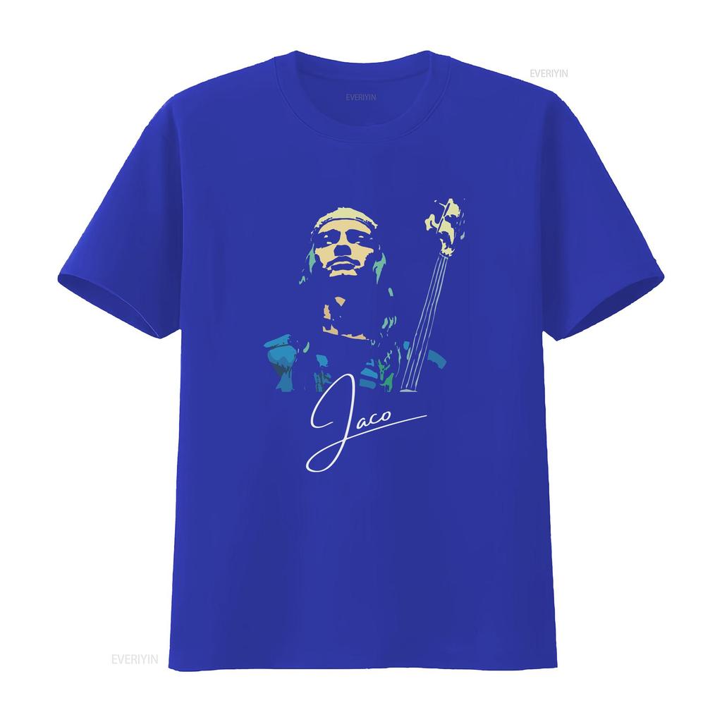 Jaco Pastorius Signature T Shirt vintage Washed graphic homme Versatile Casual Stretched Comfortable fashion Stylish