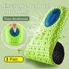 1pair Ports Shock Absorption Insole Green PU Memory Foam Breathable Arch Support Orthopedic Shoes Pad Men Feet Care Pad