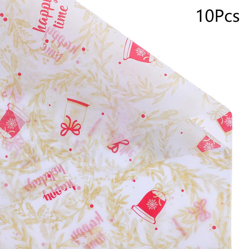 10 листов/мешок Рождественский печатный венок Рождественская снежинка День рождения Фестиваль Поделки 50x66 см