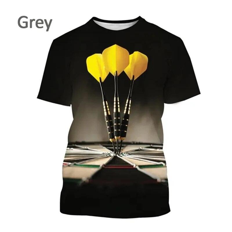 Мужская футболка с коротким рукавом и рисунком дартс, повседневная модная игра в стиле Харадзюку, уличная одежда с 3D принтом, топ Ropa Hombre