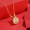 Бренд Guochaofeng Fu полон удачи, серебряная инкрустация S925, ретро-цепочка, ожерелье, женская цепочка для свитера, ювелирные изделия, мода
