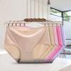3Pcs/Lot Seamless Underwear Women's Panties Solid Color Panty Mid Waist Ice Silk Briefs Comfortable Underpants Female