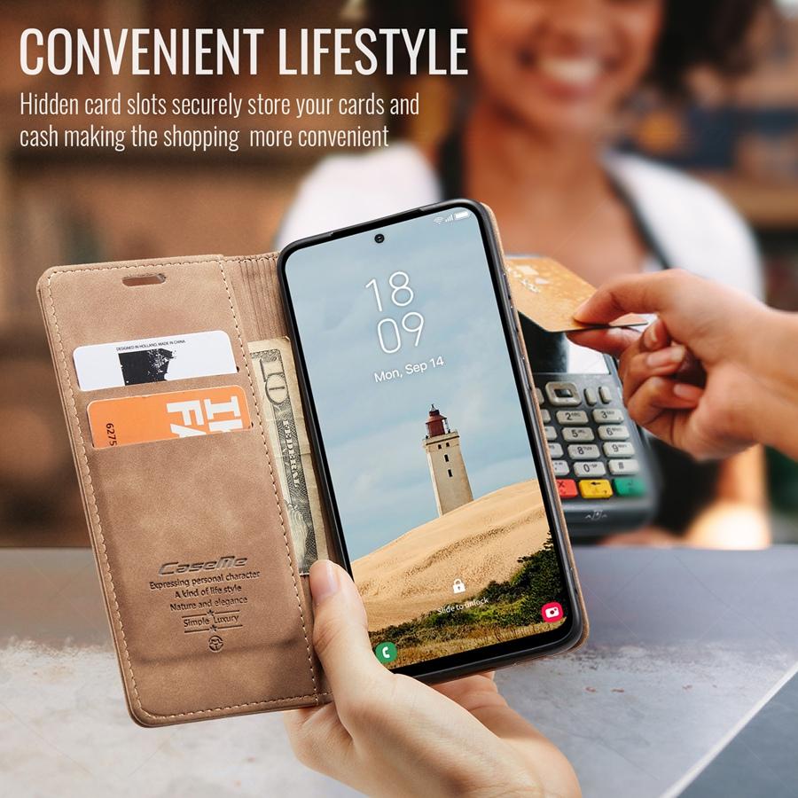 Ультратонкий прочный магнитный чехол из матовой кожи для телефона Samsung S25 S24 S23 A56 iPhone 16 15 14 13 Google Pixel 9 8 7 держатель для карт и подставка флип-чехол