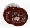 Inkdotpot Pack Of 100 Real Gold Foil Paper Tags Merry Christmas & Happy New Year Text Favor Hang