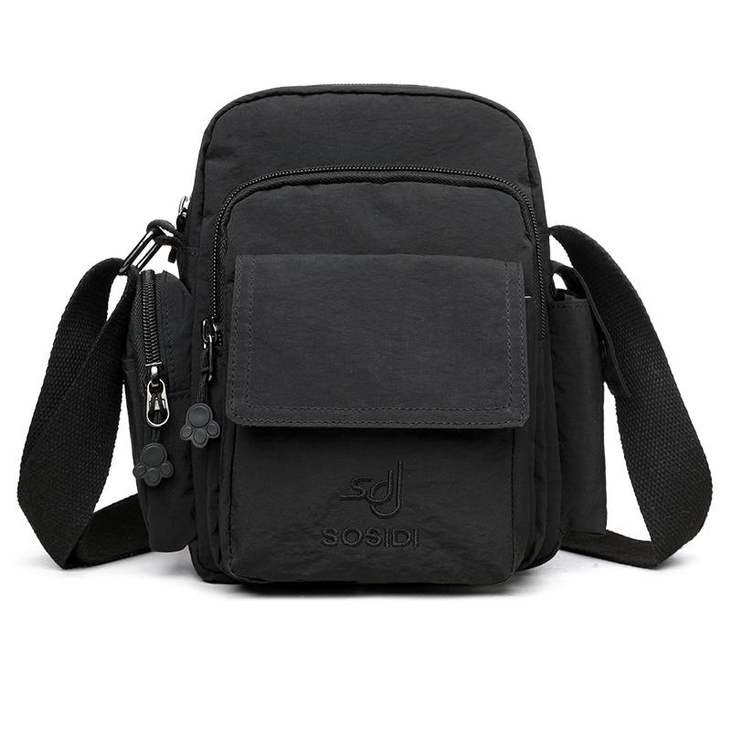 Водонепроницаемая нейлоновая маленькая квадратная сумка женская легкая сумка для мобильного телефона с несколькими карманами сумка через плечо для поездок на работу