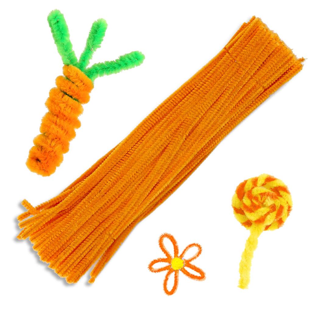 Fenrry 100PCS Pipe Cleaners Chenille Stem Solid Color Pipe Cleaners Set for Pipe Cleaners DIY Arts Crafts Decorations