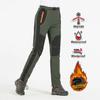 Thick Warm Fleece Winter Pants Women Waterproof Hiking Trekking Camping Skiing Soft Shell Pants Outdoor Windproof Trousers