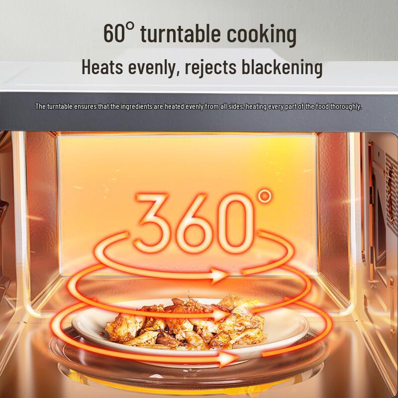 Midea 23L Dual-Use Microwave Oven, 800W, Mechanical Control with Turntable and Knob.