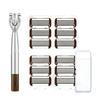 8-Blade Men's Manual Razor for Shaving Beard and Face with Sharp Blade Holder